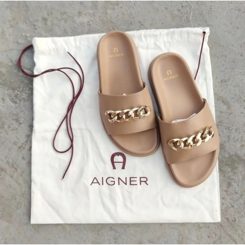 Sandal Preloved AIGNER Original Beige Size 38