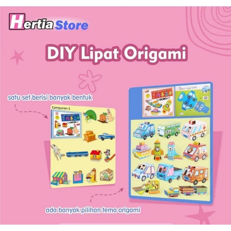 [hertiastore] DIY LIPAT ORIGAMI, BUKU EDUKASI ORIGAMI