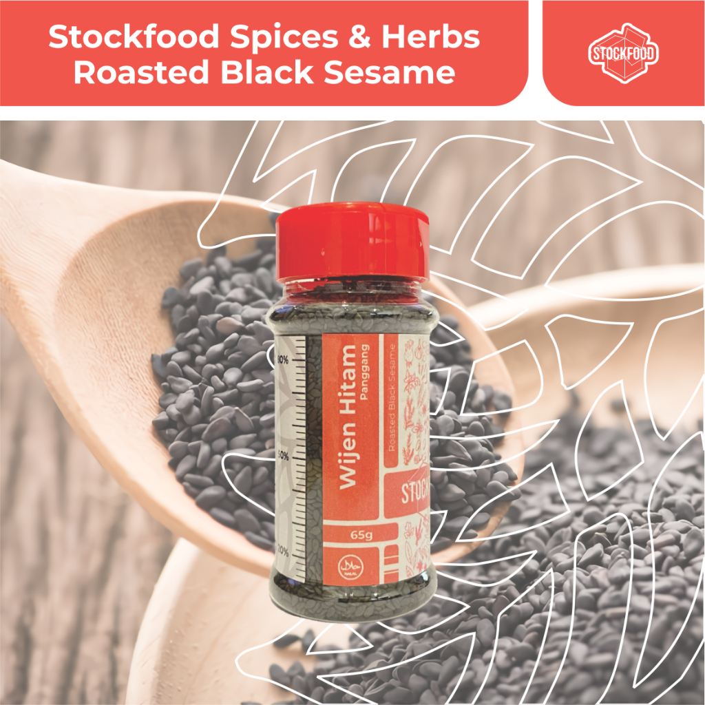 

Roasted Black Sesame / Wijen Hitam Panggang - Stockfood Spices & Herbs Bottle Pack