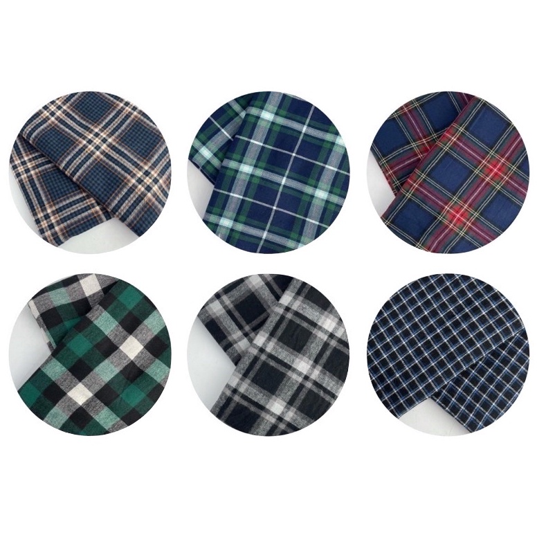 ORIGINAL Kain Katun Flanel Kemeja Import