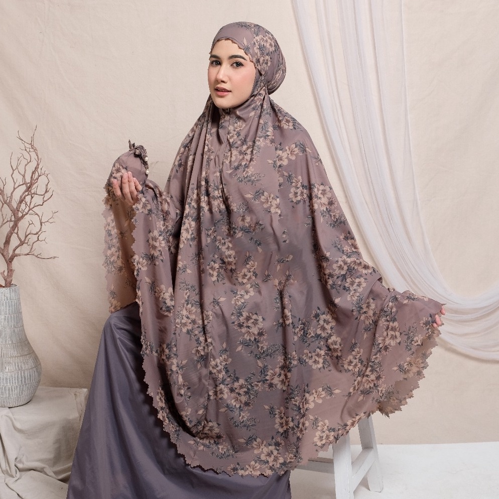 GROSIR  Saputricollection Mukena Traveling Mini Pouch Mukenah Dewasa Mukena Parasut Motif