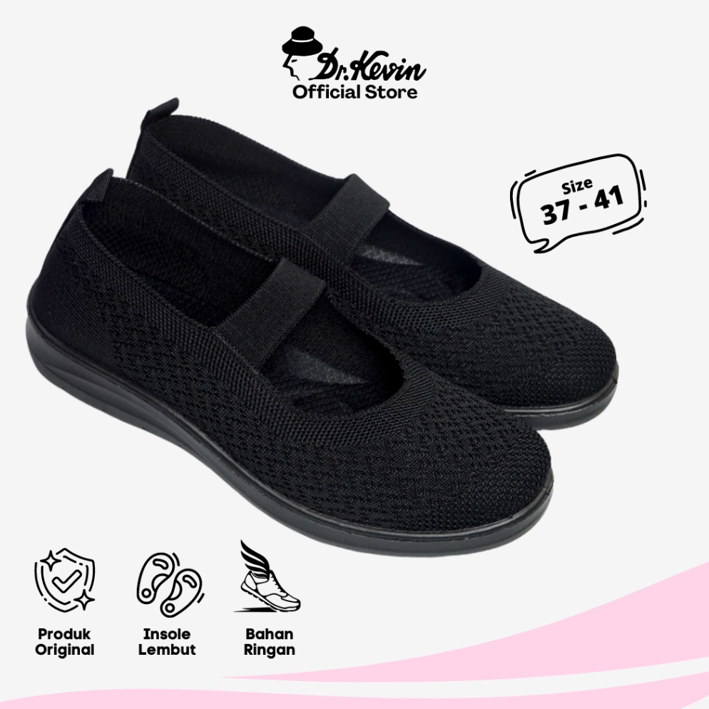 Paling Diminati Dr Kevin Sepatu Wanita Sneakers Flyknit Slip On 58966