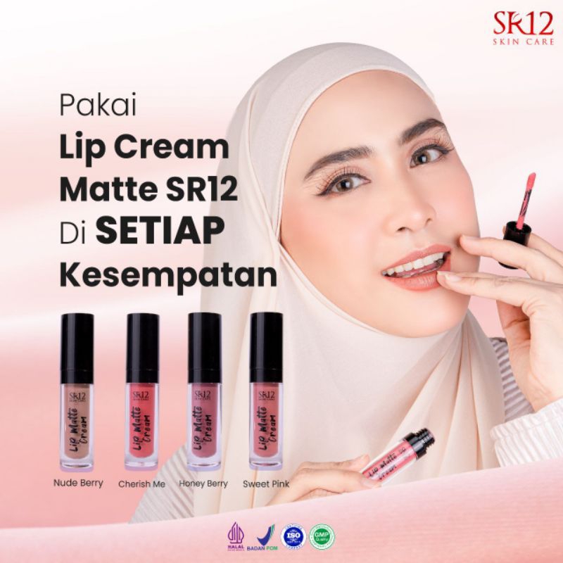 LIP CREAM SR12/LIP MATTE CREAM SR12/RED/NUDE/PINK/SWEET PINK/NUDE BERRY/HONEY BERRY/CHERISH ME