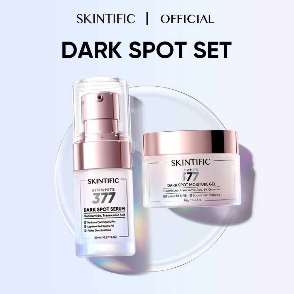 Terbaru 11 SKINTIFIC 2PCS Set Brightening  Anti Dark Spot Paket Skincare Symwhite 377 Serum  Symwhit