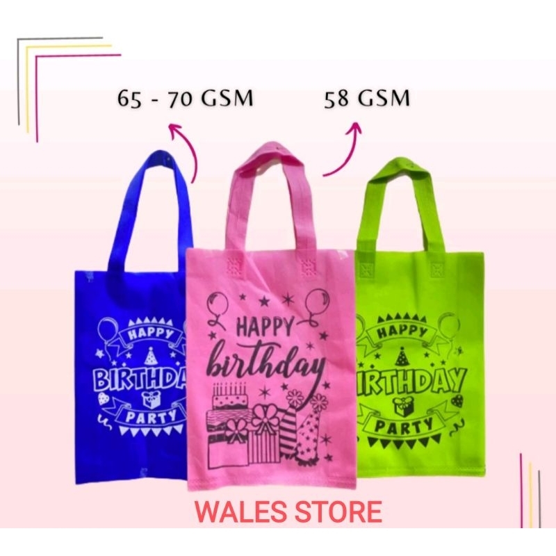 

TAS SPUNBOND ULANG TAHUN 25X35 / TAS GOODIE BAG SPUNBOND 25X35 / TAS SPUNBOND HBD 25X35 / TAS ULTAH 25X35.