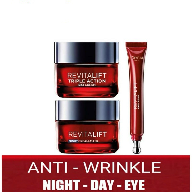 LOREAL Revitalift X3 Triple Action | Day Night | Eye cream - Loreal Triple Revitalift Day & Night Cr