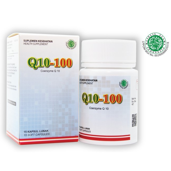 Nutrindo Q10-100 Botol 15 Kapsul - Coenzyme Q10 100 mg - CO Q10 100 mg - Kesehatan Jantung