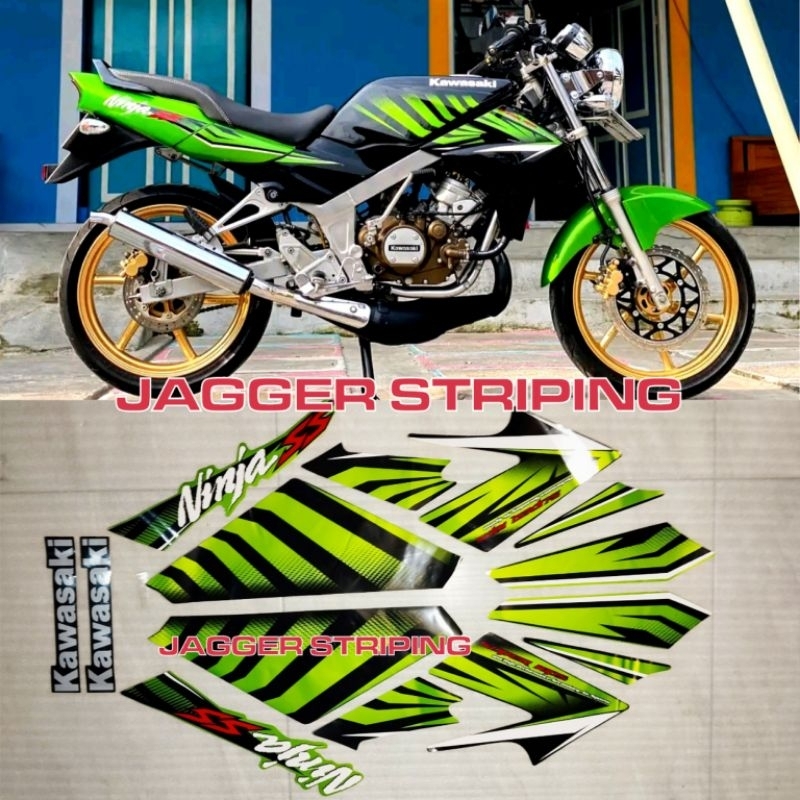 Striping Ninja SS ZEBRA HIJAU tahun 2014 (good quality) metalik