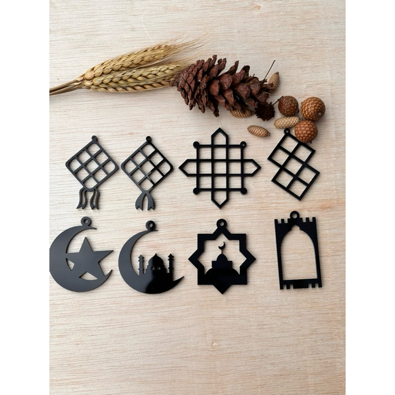 Hang Tag Akrilik Lebaran / Tag Bahan Akrilik Idul Fitri / Tag Hampers Aksesories