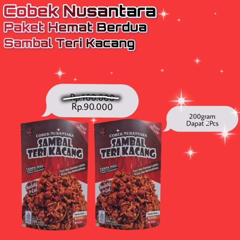 

Paket Hemat Berdua Sambal Teri Kacang / Teri Kacang