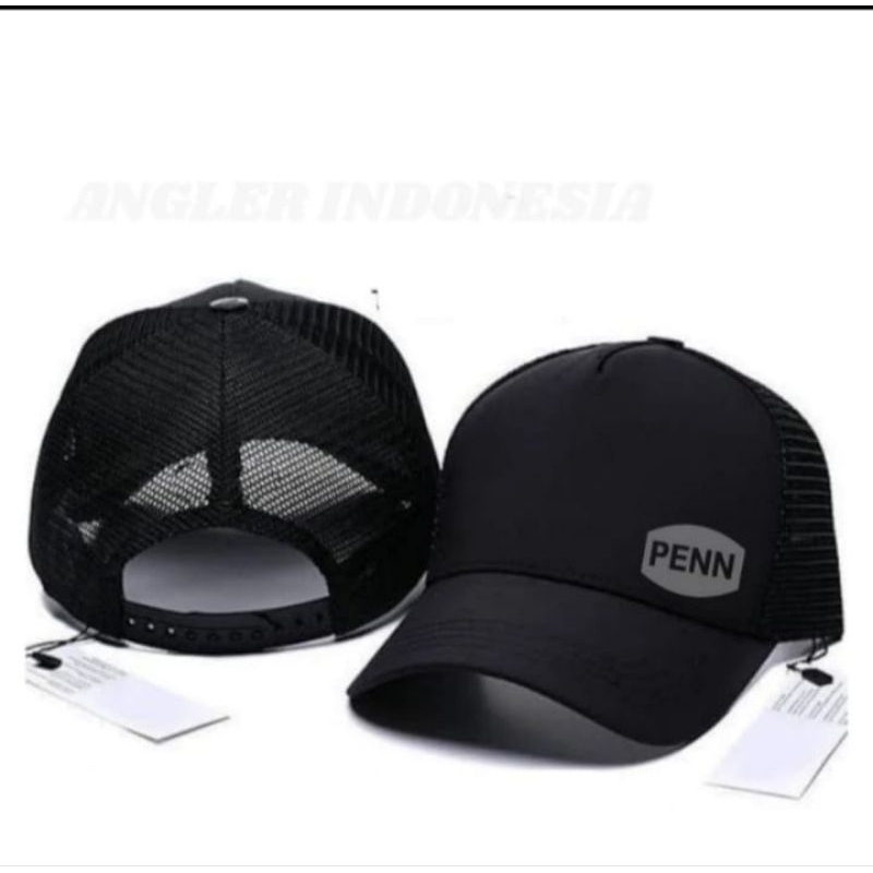 Topi mancing topi Logo silver topi hitam mancing