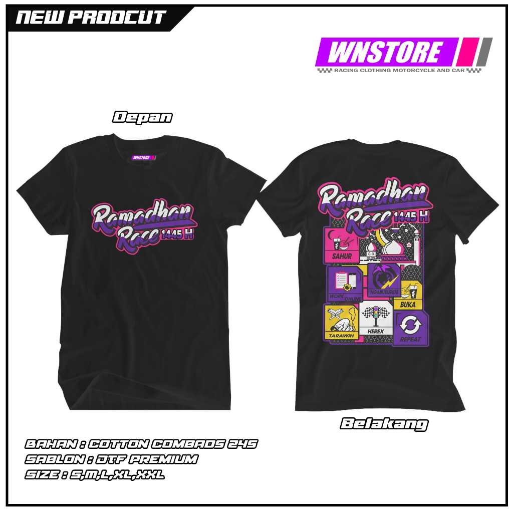 [COD] KAOS T-Shirt Merchandise Ramadhan Race Original Vol.8 / Kaos Ramadhan Race / Kaos Racing Murah
