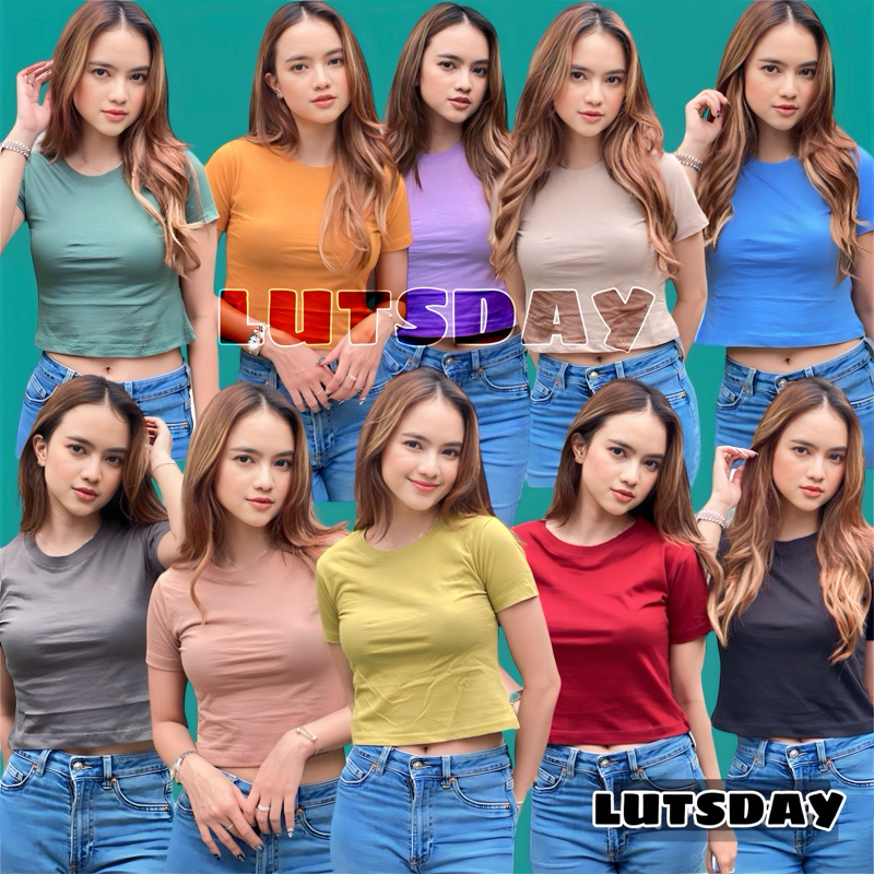 Kaos Crop Top Wanita Crop Tee Cotton combed 24s