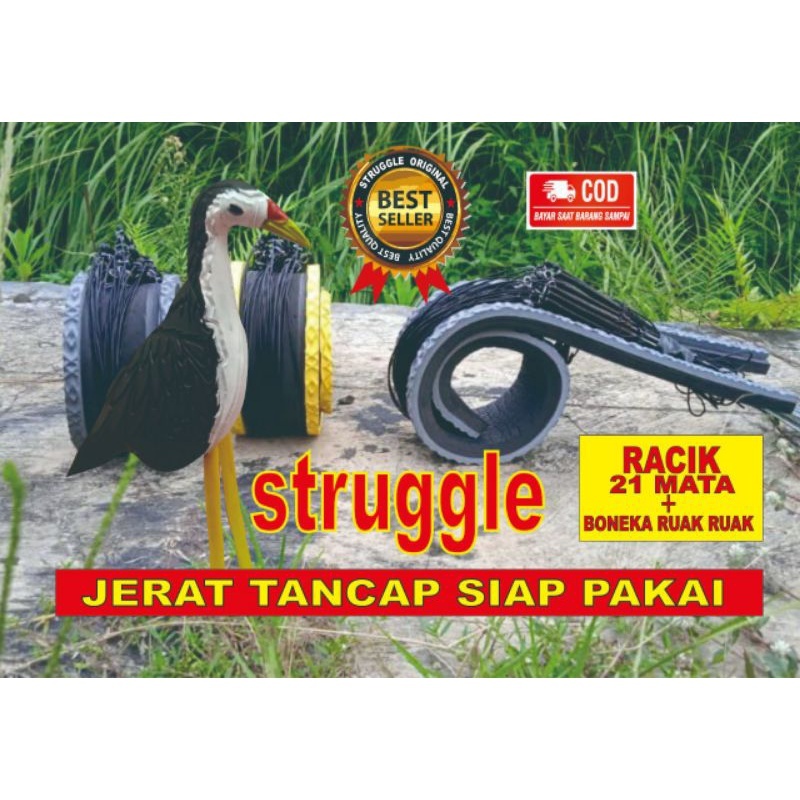 PAKET LENGKAP JERAT RACIK TANCAP (21) + PATUNG BURUNG RUAK RUAK +LONCENG