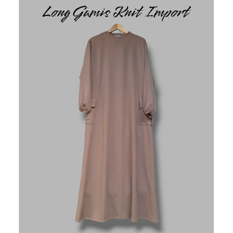 LONG DRESS GAMIS CARGO KNIT ESTHER L30 PREMIUM