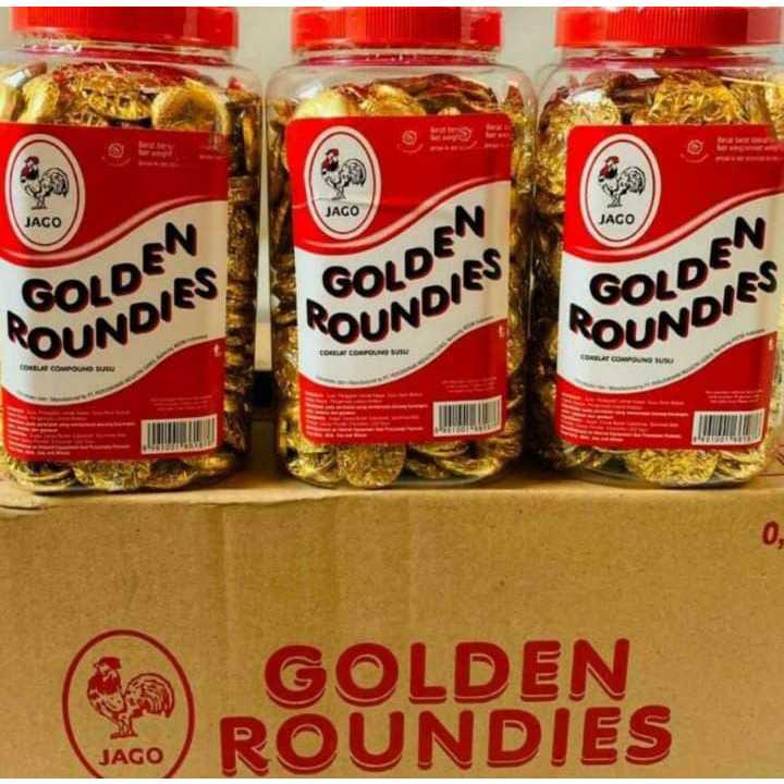 Cokelat Jago Golden Roundies 700 gr / Coklat Delfi Coin / Coklat Ayam Jago / Coklat Koin Jadul
