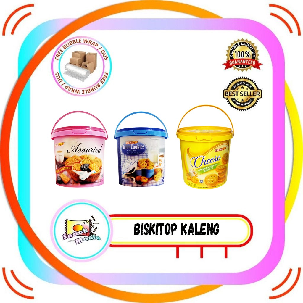 

Biskitop Assorted | Cheese | Butter Cookies Biscuit Collections 370 gr Kaleng Handle Toples