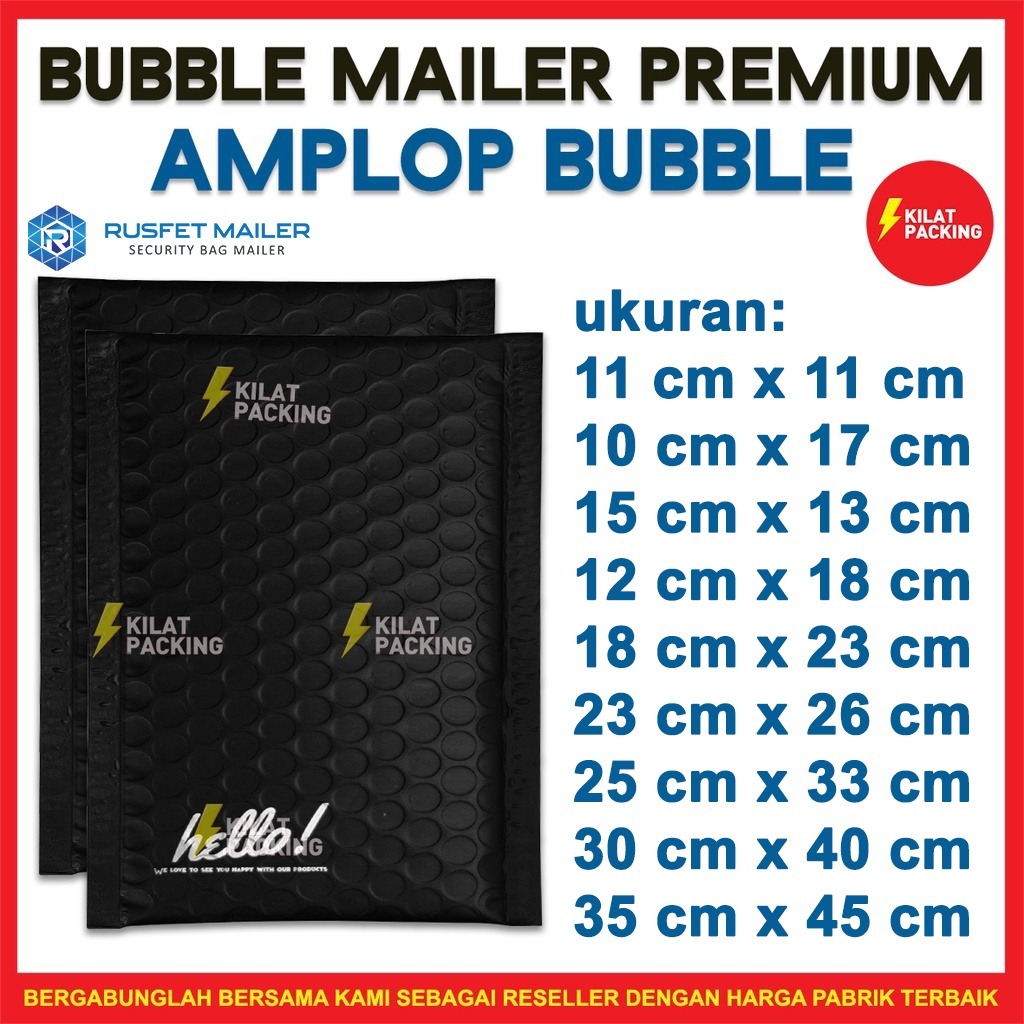 

AMPLOP BUBBLE MURAH | BUBBLE MAILER PREMIUM | POLYBUBBLE TERMURAH HITAM / BLACK
