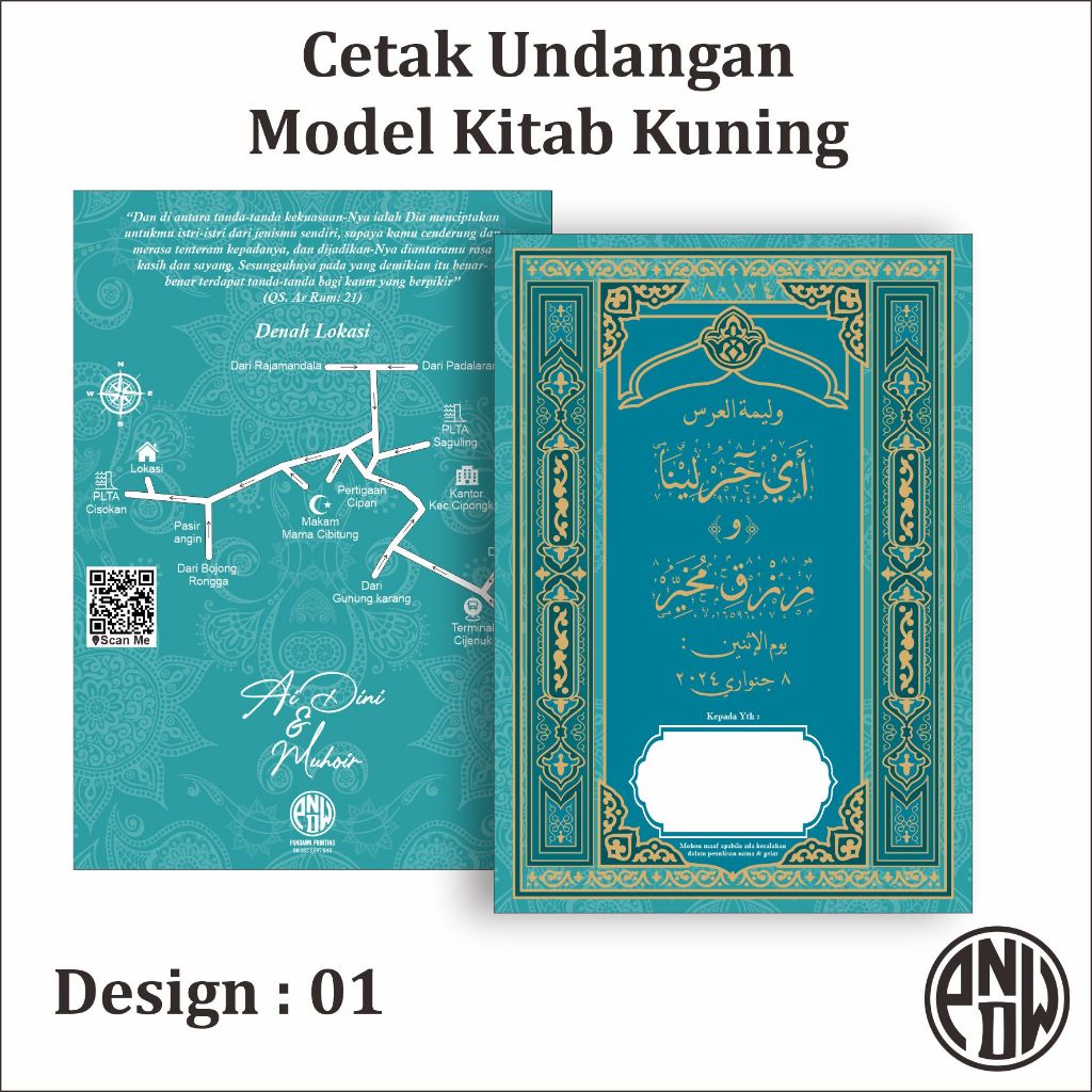 Undangan Model Kitab Kuning/ Model Kitab