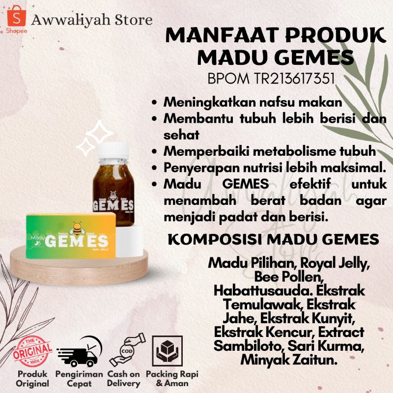 

Madu GEMES by Herbalov || Madu Nafsu Makan || Penambah Berat Badan