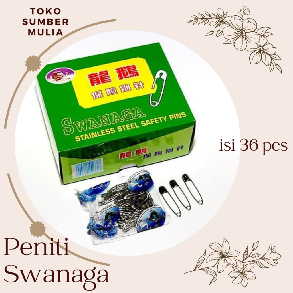 Peniti Swanaga Stainless Steel Safety Pins