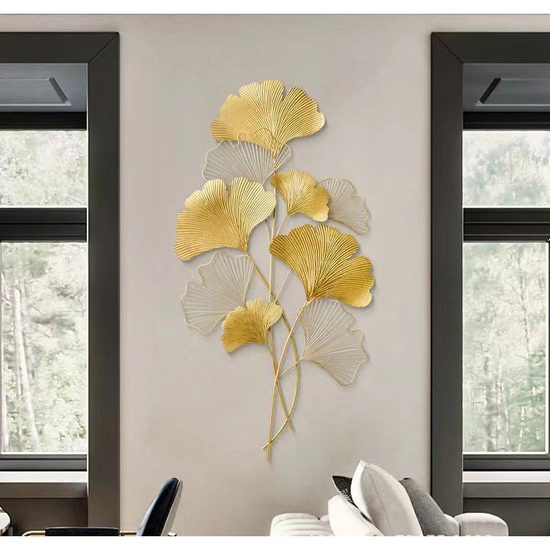 Ginkgo Wall Decoration Pajangan Dinding Gold / Dekorasi Dinding Ginkgo Leaf daun gold