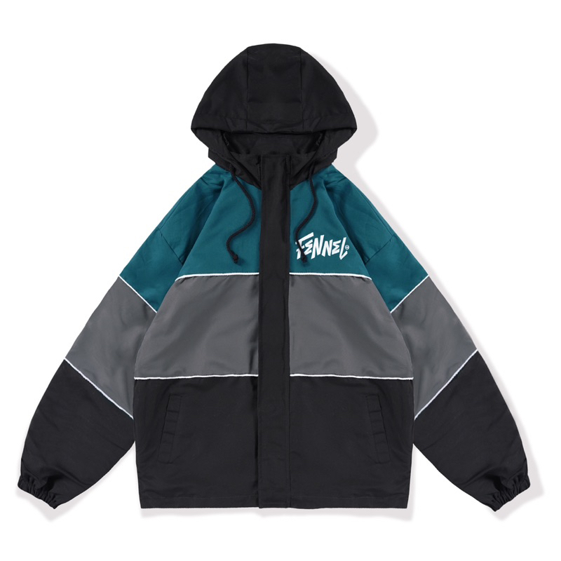 [N01512] Jaket Bomber Hoodie Motif FENNEL