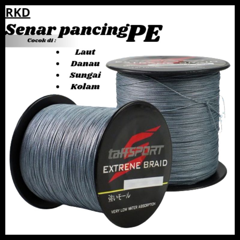 SPECTRA Senar Benang Tali pancing Senar Benang Pancing Benang PE - Gray