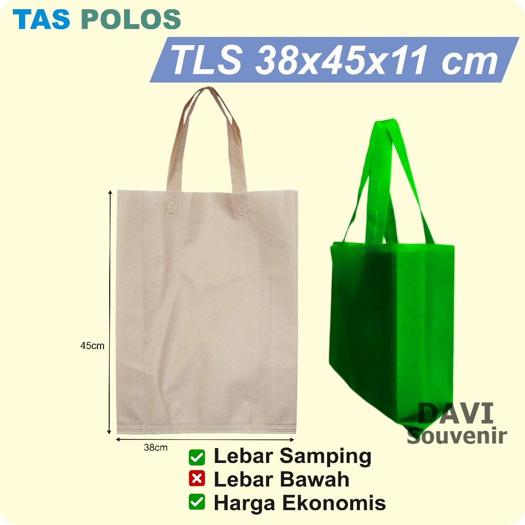 

Goodie Bag / Tas Kain / Kantong Spunbond / Tas Spunbond / Tas Souvenir Polos (38x45x11)