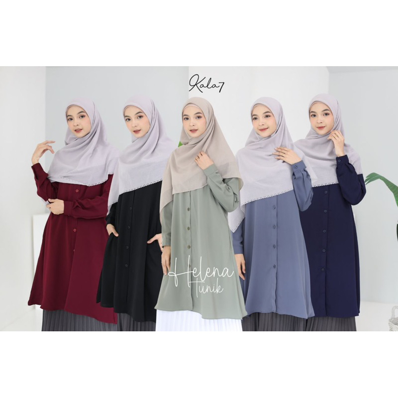 ZIZARA - HELENA TUNIK / ATASAN TUNIK POLOS / TUNIK PANJANG