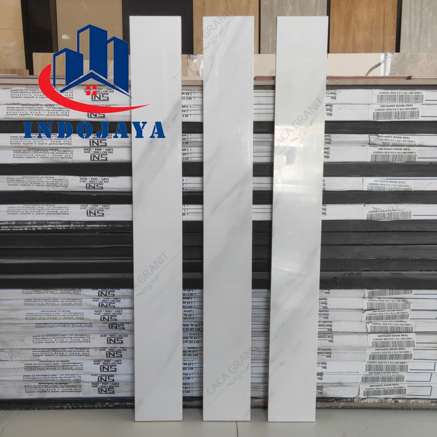 list granit 10x60 motif marmer carara kramik/keramik lantai dinding