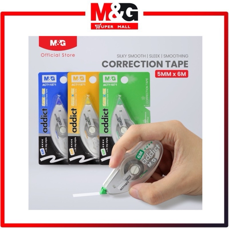 

M&G Correction Tape Addict 6Mx5mm / M&G Tip-Ex Kertas Addict ACT11871