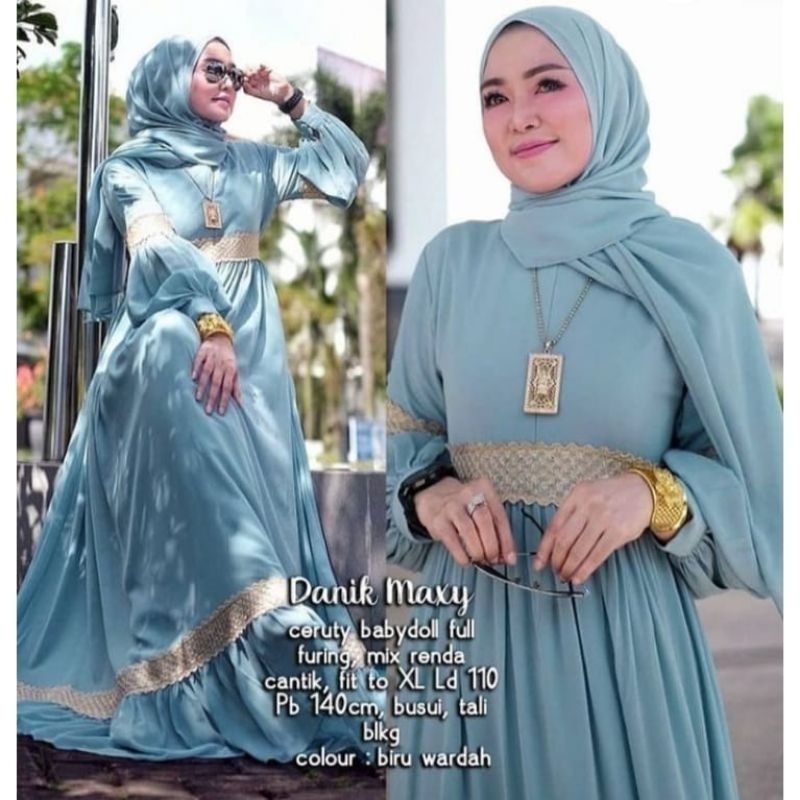 Danik maxy ceruty dress polos renda