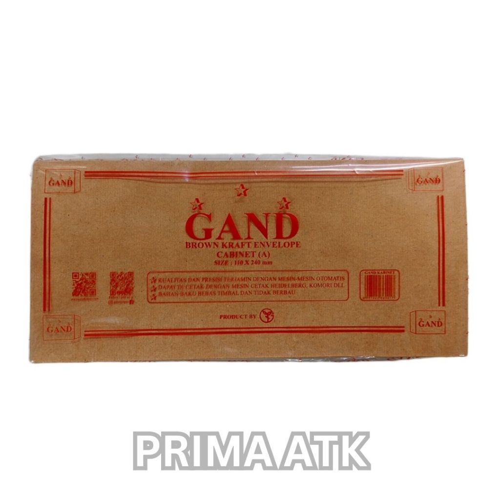 

Amplop Coklat Gand A cabinet Isi 100 No Seal