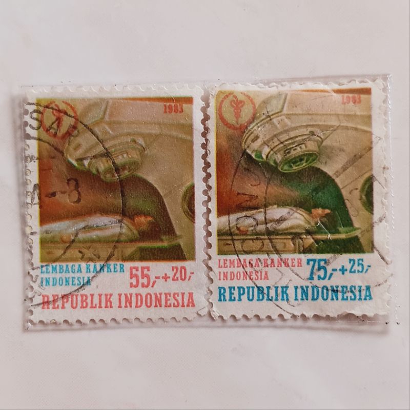 

(AB) Perangko Indonesia 1983 Pemberantasan Kanker Set Lengkap 2 pcs Used