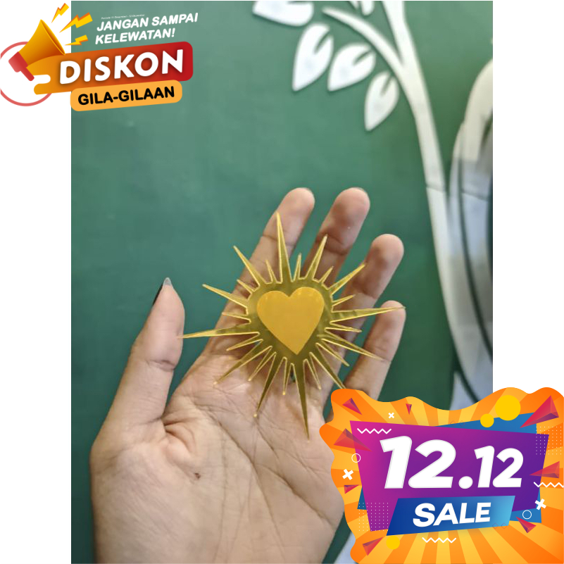 LOGO PSHT hati Akrilik Miror Gold