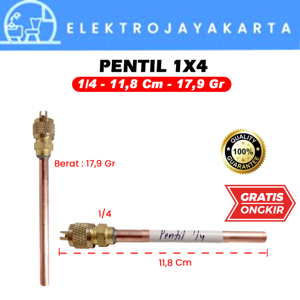 Pentil Pengisian Freon Kulkas / Freezer ukuran Pipa 1/4