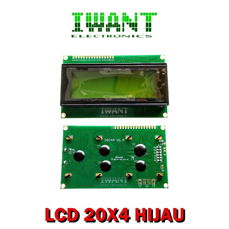 LCD 20x4 Green LCD Character 20 x 4 LCD 2004 Green LCD 20X4 +I2C