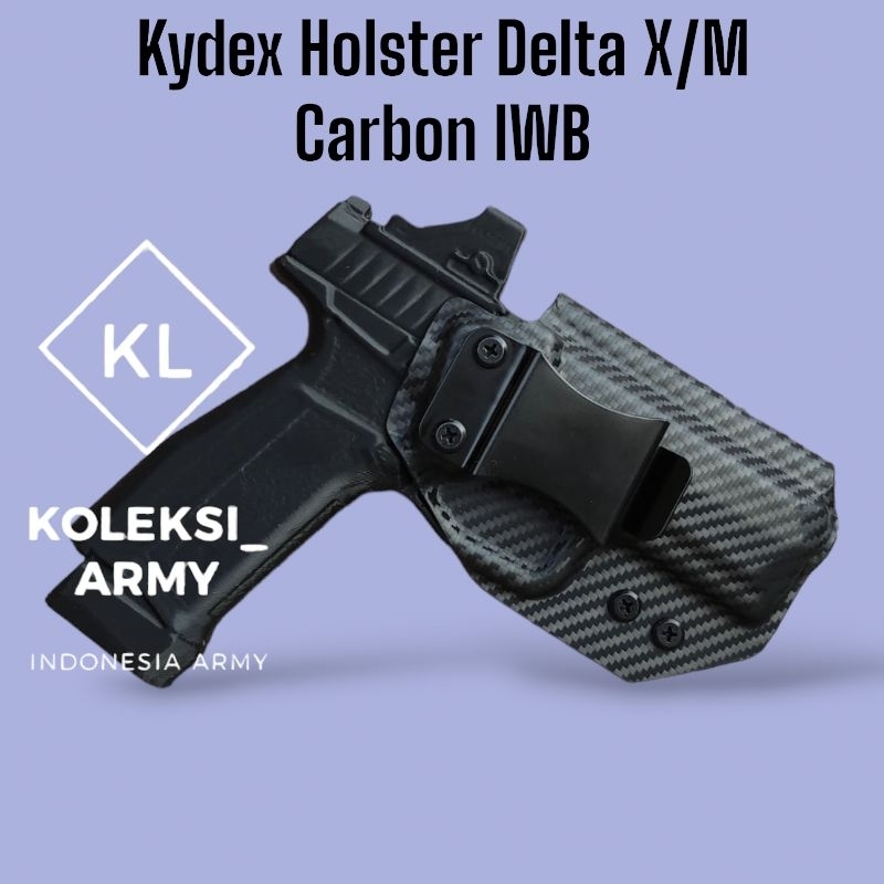 Kydex Holster Delta X / M Motif Carbon Sarung Arex Delta M/X IWB Selip Clip