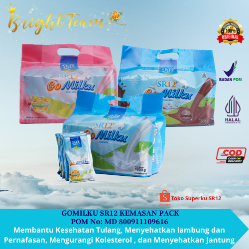 

Susu Kambing Etawa Gomilku SR12 Bubuk Kemasan Pack/Pouch isi 40 Sachet Netto 1kg