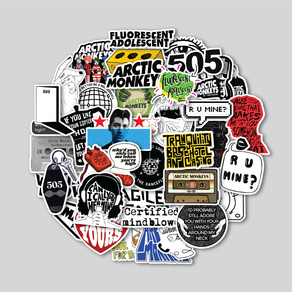 

STICKER PACK ARCTIC MONKEY STICKER TUMBLER | STIKER LAPTOP KOPER HELM