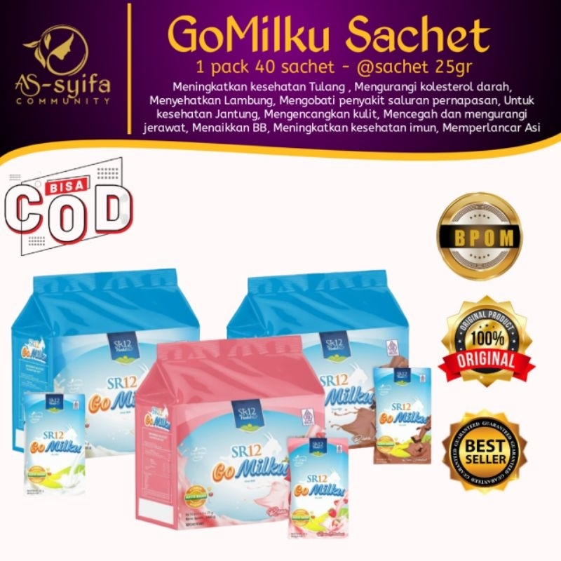 GOMILKU SACHET (40SACHET) SUSU KAMBING ETAWA SUSU ETAWA PREMIUM