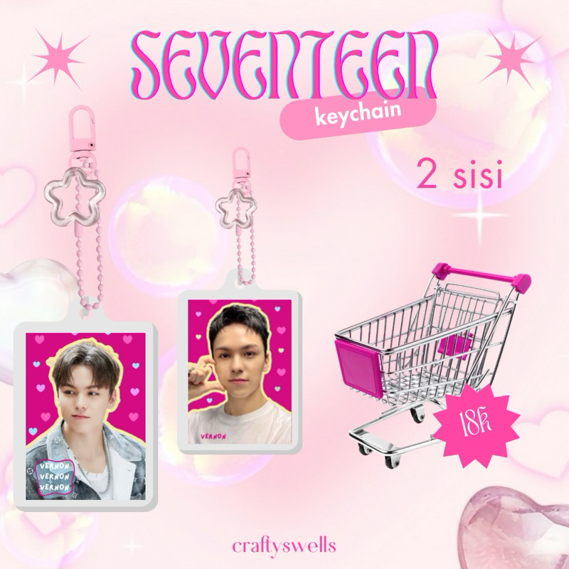 ID PHOTO HOLDER SEVENTEEN KEYHAIN KEYRING CHARM KPOP