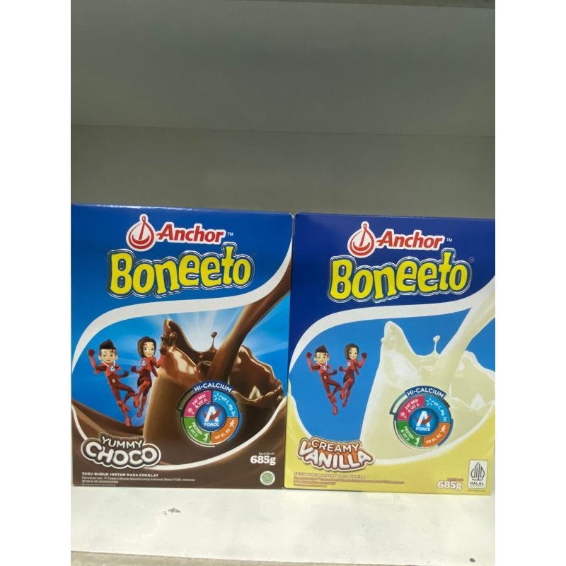 

Anchor Boneeto Creamy Vanila / Yummy choco 685gram