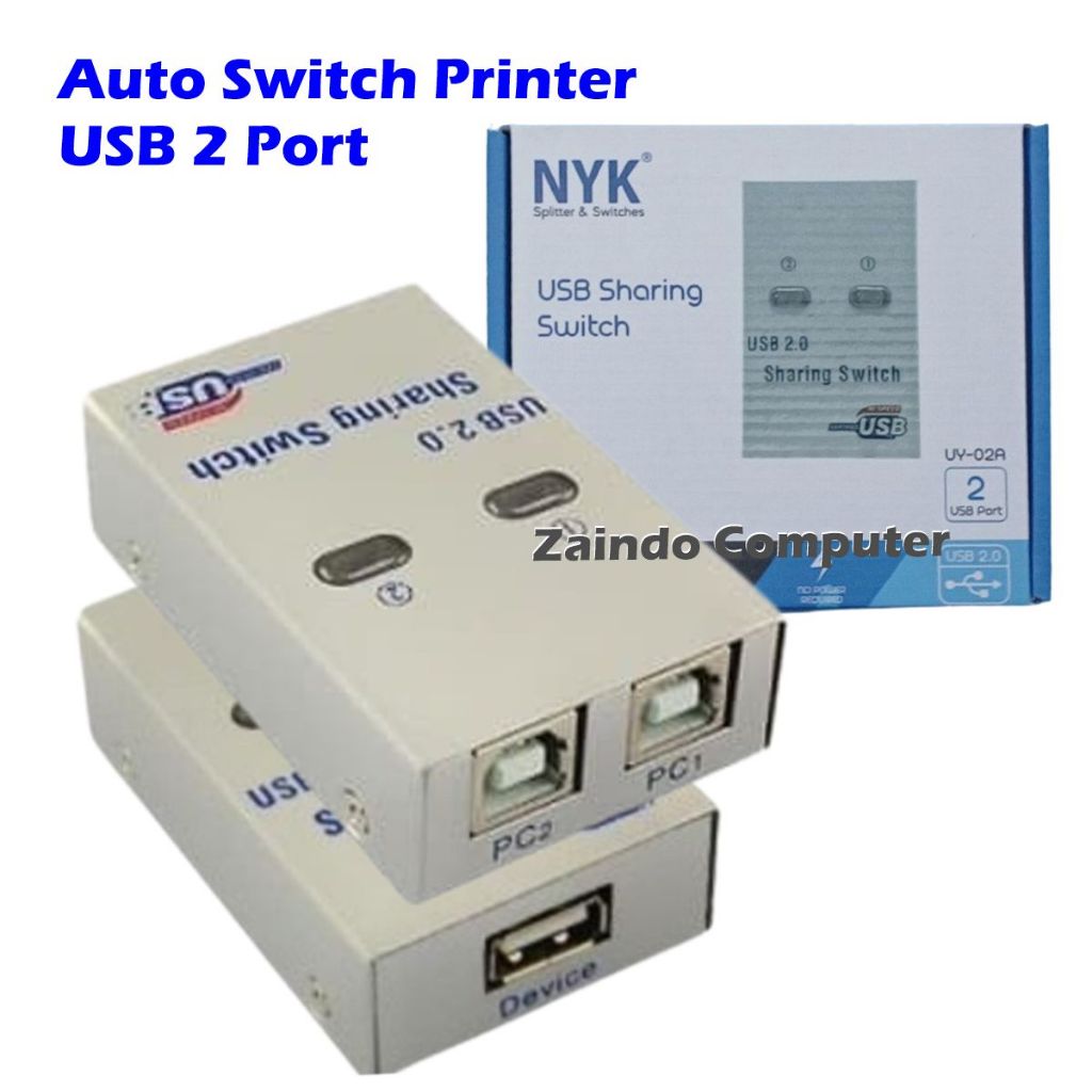 AUTO SWITCH PRINTER 4 PORT NYK / USB SHARING SWITCH PRINTER 4 PORT AUTO SWITCH PRINTER 2 PORT NYK / 