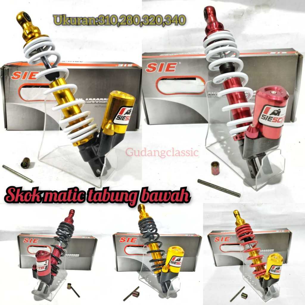 Shockbreaker Matic 310mm 280mm  320mm 340mm Tabung Bawah Klik Shock Vario 125 150 Skok Mio Beat SIE