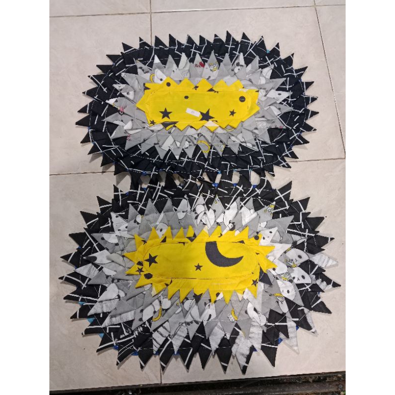 Keset kain Anyaman Tebal UK 50×35cm Kamar Mandi Nyerap Air