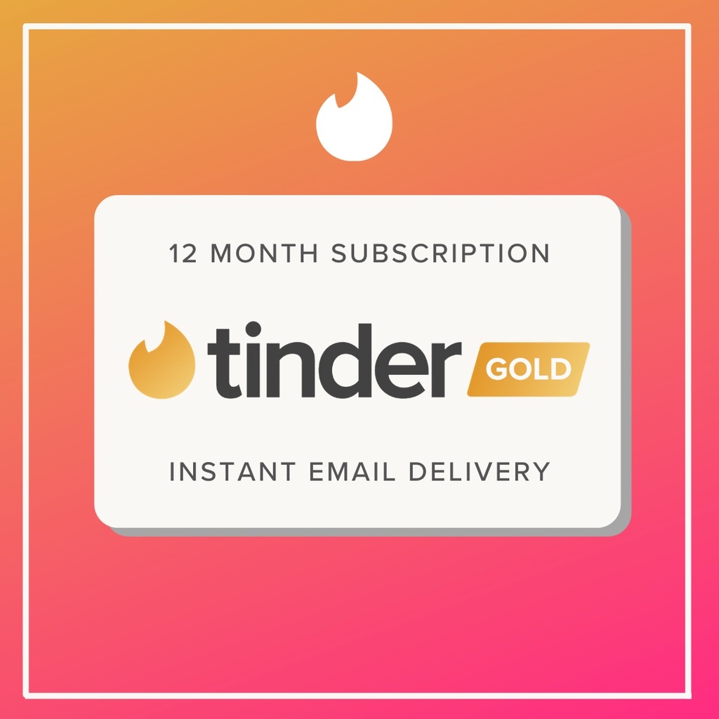 Tinder Gold - 12 Month Subscription - INSTANT DELIVERY
