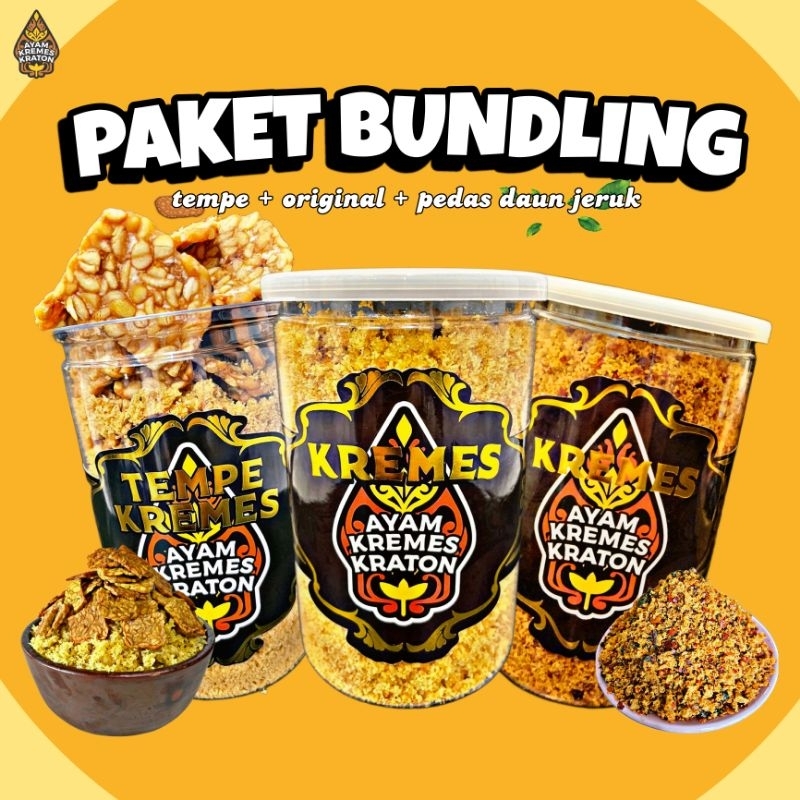 

Kremes Kraton -《Paket Bundling》3 Kremes (Original, Pedas Daun Jeruk, Tempe)