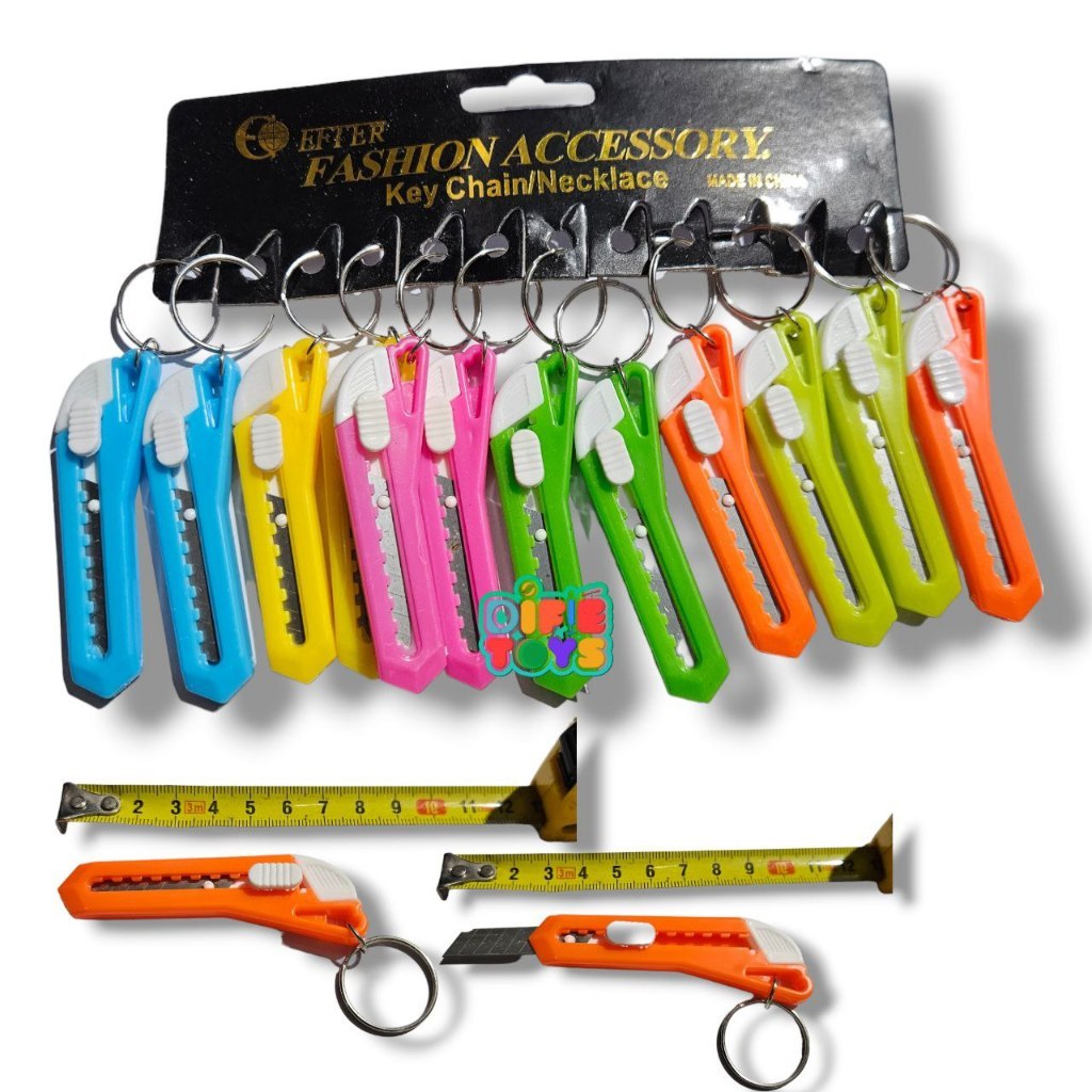 

Gantungan kunci pisau cutter kecil pisau kater mini - 12 PCS